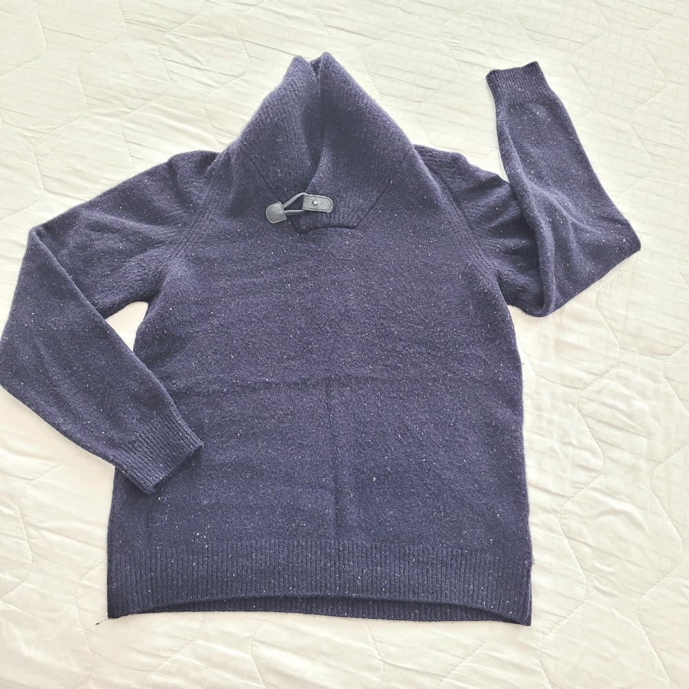 Massimo Dutti 100% Italian Wool Thick Wraparound Collar Fits Small